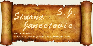 Simona Jančetović vizit kartica